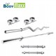 5 Ft Weight Lifting Straight Bar + 3 Ft Curl Bar + 2 Dumbells Rods + 4 Locks (Combo Set)